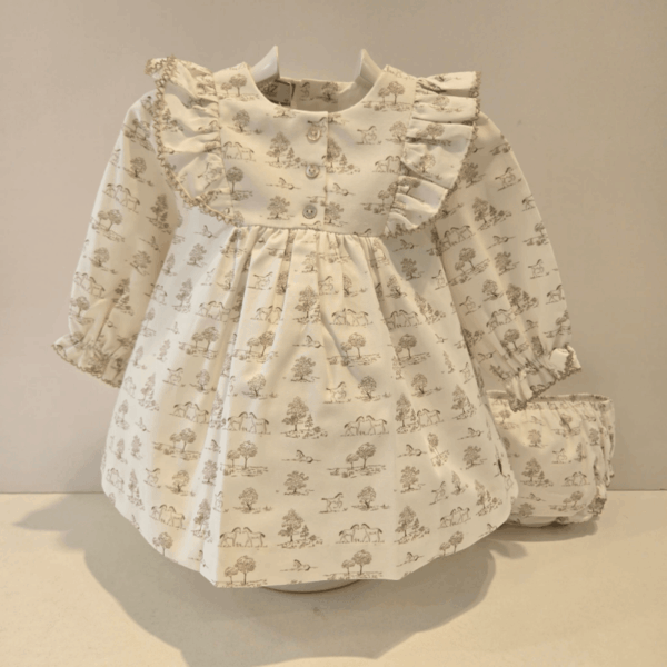 Vestido tela estampada pony Paz Rodríguez invierno
