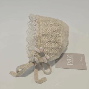 Capota modelo Alegría avena rosa tiza Paz Rodríguez invierno