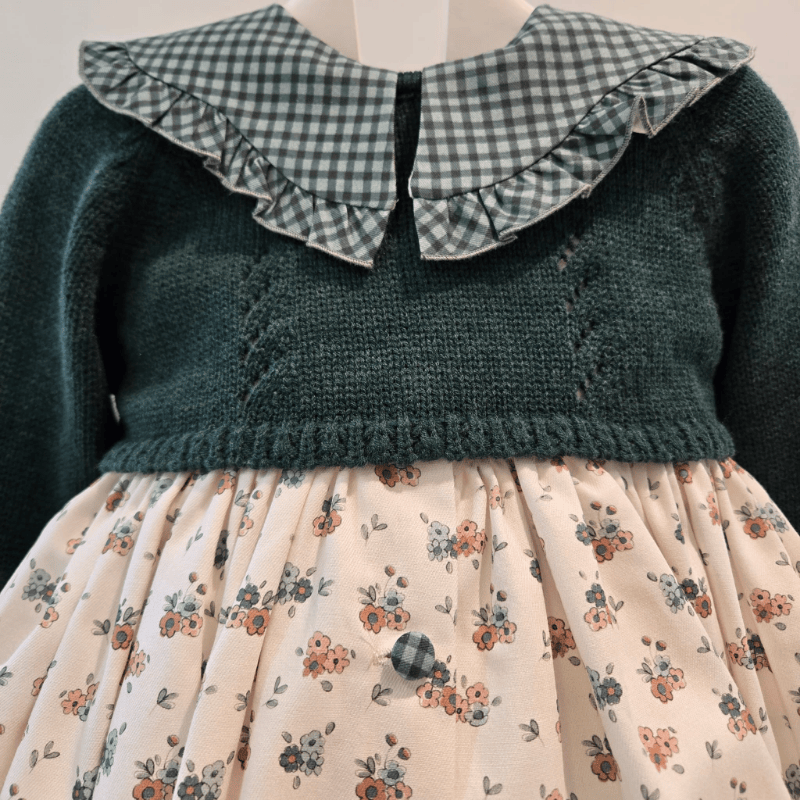 Chaqueta niña corto verde petit & flower La Martinica invierno