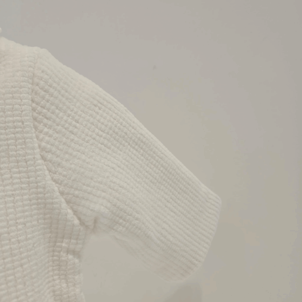 Chaquetón tundosado relieve ternura Paz Rodríguez invierno