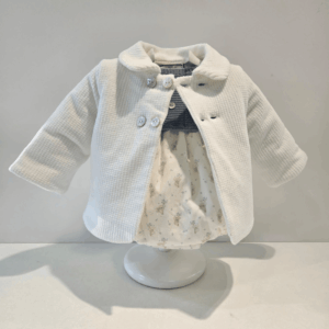 Chaquetón tundosado relieve ternura Paz Rodríguez invierno