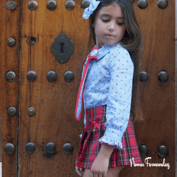 Conjunto blusa y falda short Iris Noma Fernández invierno