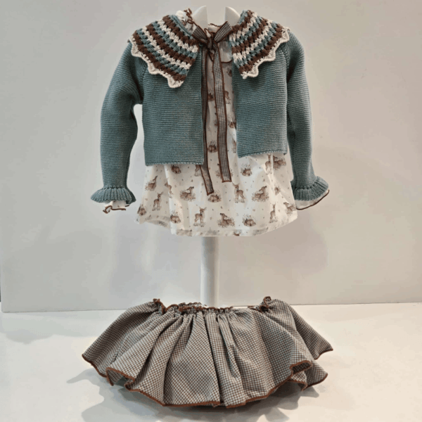 Conjunto braga vichy blusa bambis bichitos Martinica invierno 26