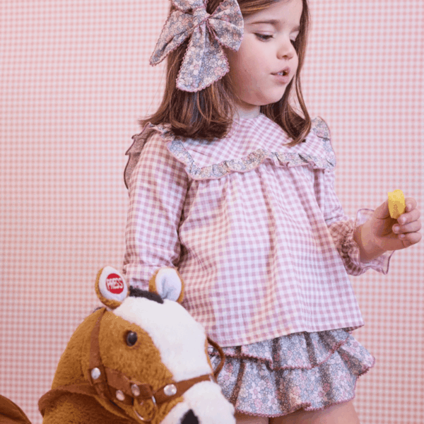 Conjunto braga/flores blusa/cuadros Viena La Martinica invierno
