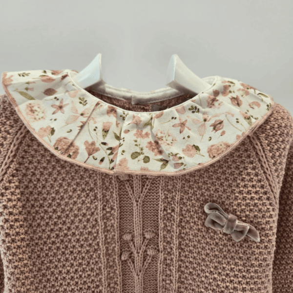 Conjunto braguita rosa vintage flores de Pangasa invierno