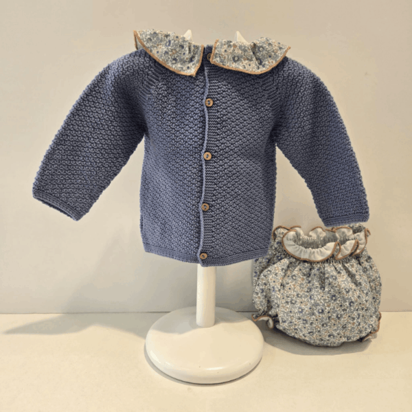 Conjunto de braguita y jersey bruma flores Pangasa invierno