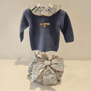 Conjunto de braguita y jersey bruma flores Pangasa invierno