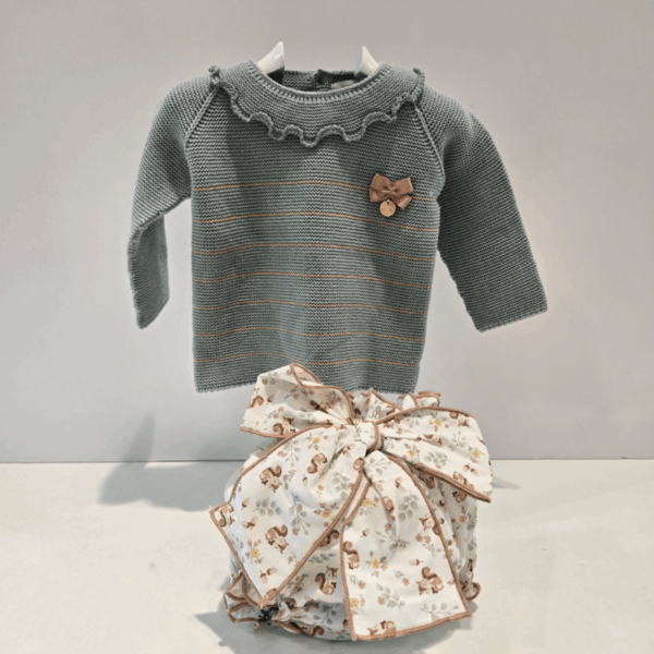 Conjunto niña jersey y braguita ardilla de Pangasa invierno