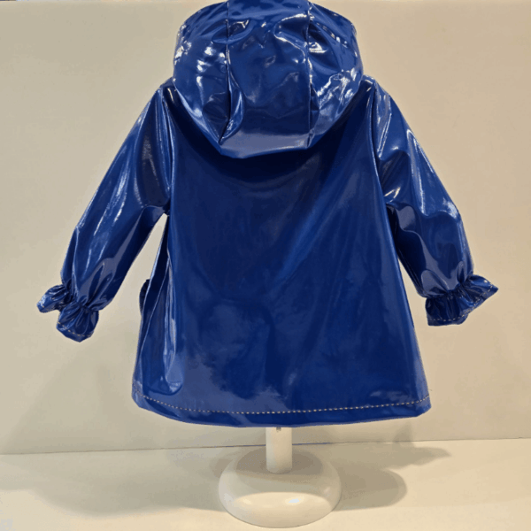 Parka capucha charol azul/camel La Martinica invierno 26