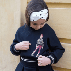 Sudadera corta colección delia Noma Fernández invierno 26
