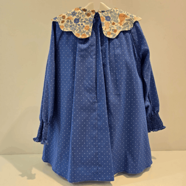 Vestido Azul cuello estampado children chocolate Invierno 26