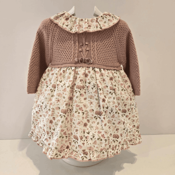 Vestido punto tela cuello volante Pangasa invierno
