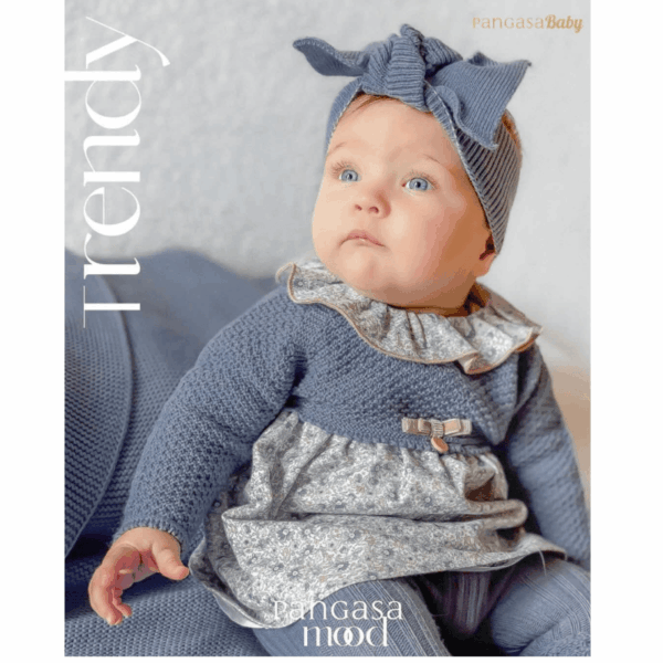 Vestido punto y tela estampada lacito Pangasa invierno