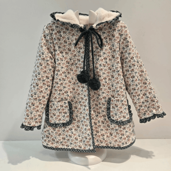 Abrigo guateado flores Petit & Flower La Martinica invierno 25/26