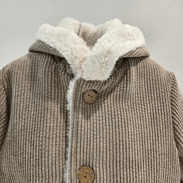 Chaquetón marrón macro pana forrado Martín Aranda invierno
