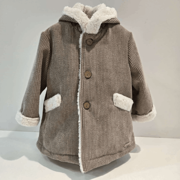 Chaquetón marrón macro pana forrado Martín Aranda invierno