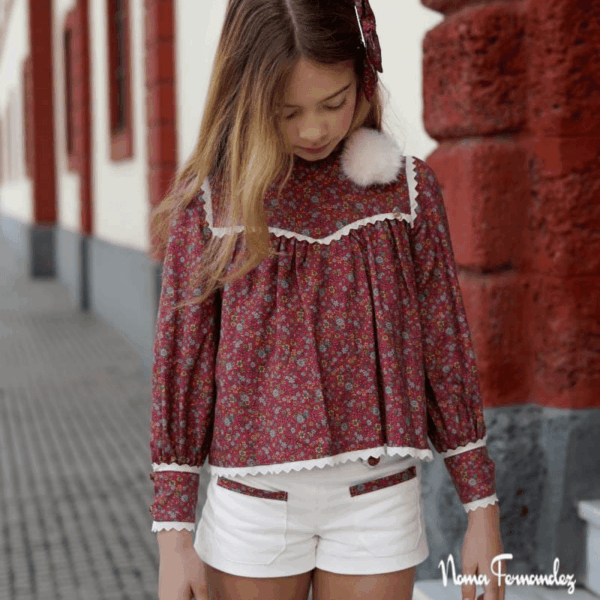 Conjunto blusón short Penélope Noma Fernández invierno 25/26