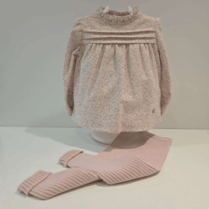 Conjunto blusón y leggins Rosa estampado M. Aranda invierno