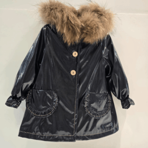 Parka azul/camel pelo charol La Martinica invierno 26