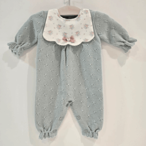 Pelele punto con babero niña semilla Paz Rodríguez invierno