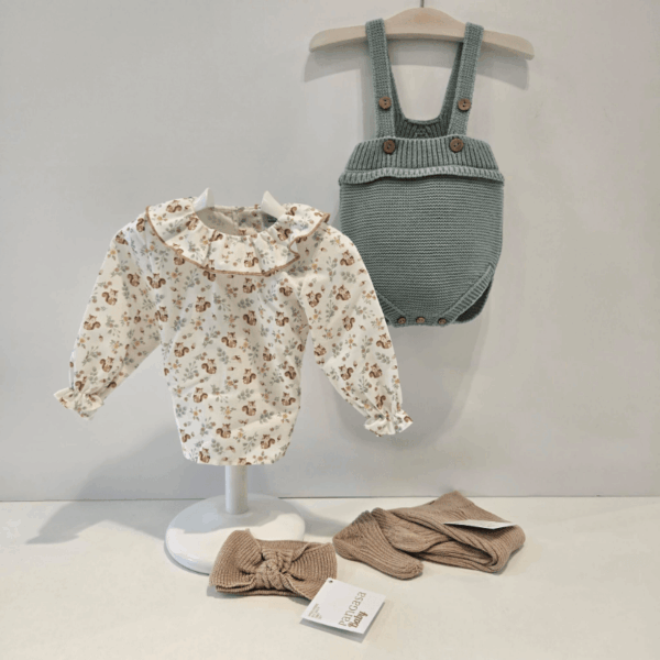 Peto verde blusa estampada ardillas Pangasa otoño invierno