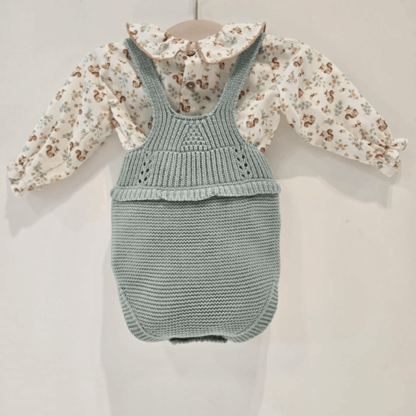 Peto verde blusa estampada ardillas Pangasa otoño invierno