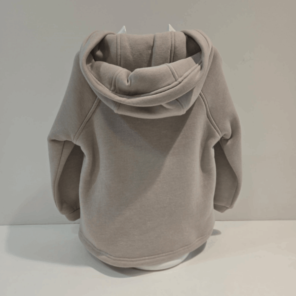 Sudadera con capucha color arena Martín Aranda invierno - Imagen 4