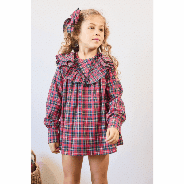 Vestido colección Hilton cuadros La Martinica invierno 26