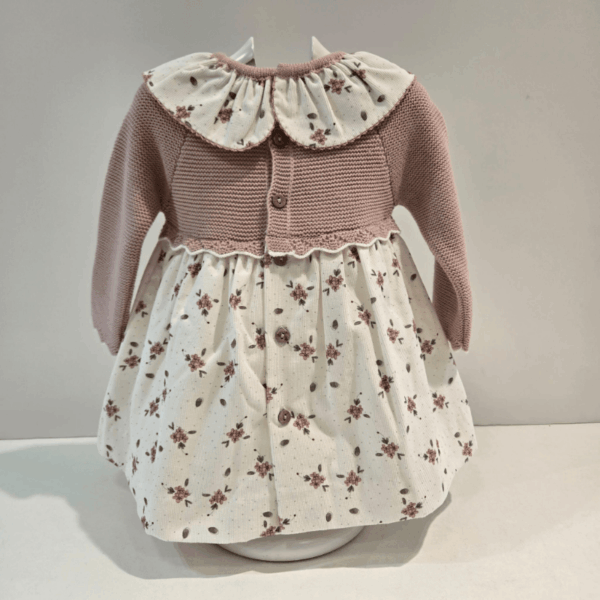 Vestido cuello braguita niña rosa palo Martín Aranda invierno