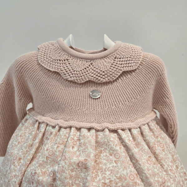 Vestido cuerpo punto falda tela cuello Martín Aranda invierno - Imagen 5