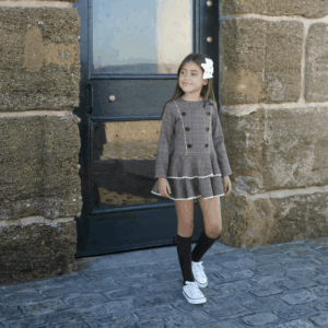Vestido marrón colección diana Noma Fernández invierno