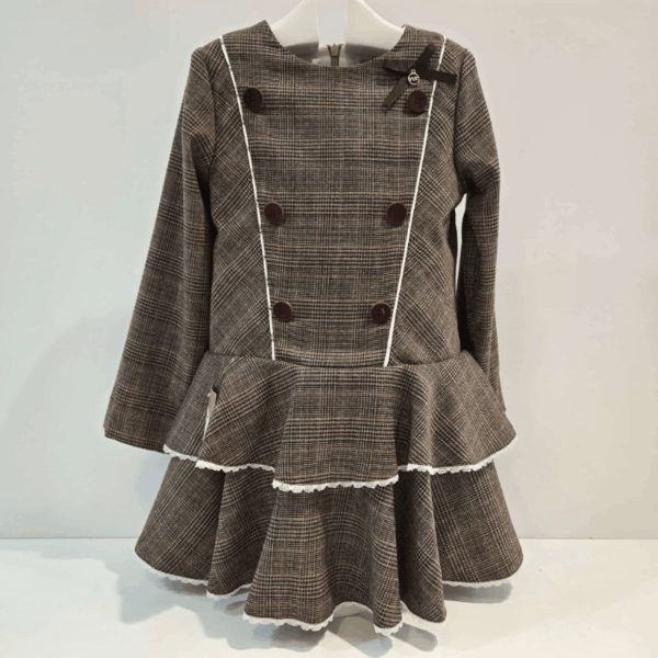 Vestido marrón colección diana Noma Fernández invierno