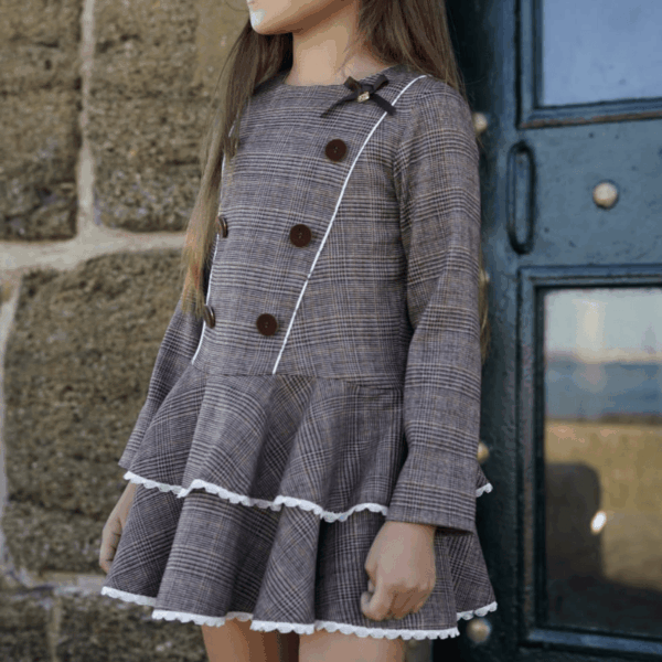 Vestido marrón colección diana Noma Fernández invierno - Imagen 2