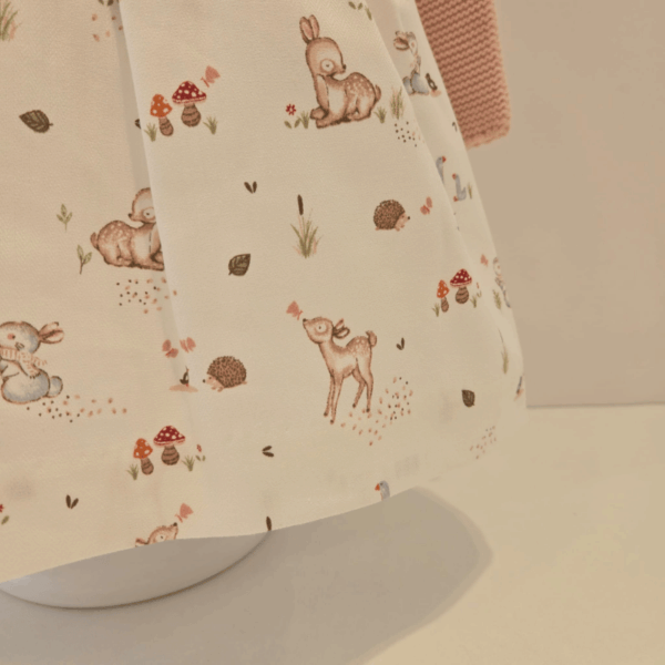 Vestido punto rosa falda estampada bambi Pangasa invierno