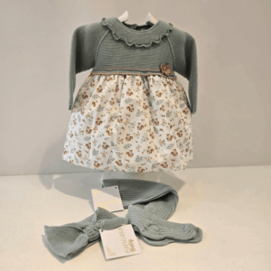Vestido verde cuerpo punto bambi Pangasa otoño invierno