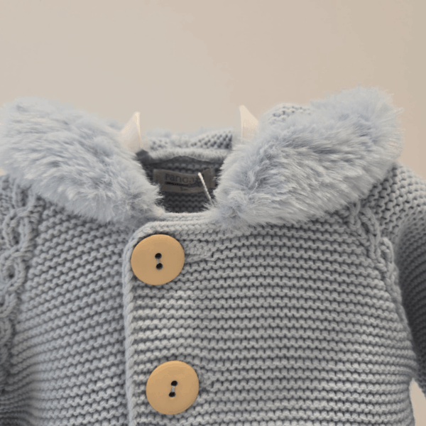 Chaqueta azul con capucha conejitos Pangasa invierno 25/26