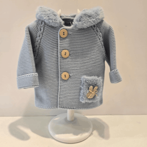 Chaqueta azul con capucha conejitos Pangasa invierno 25/26