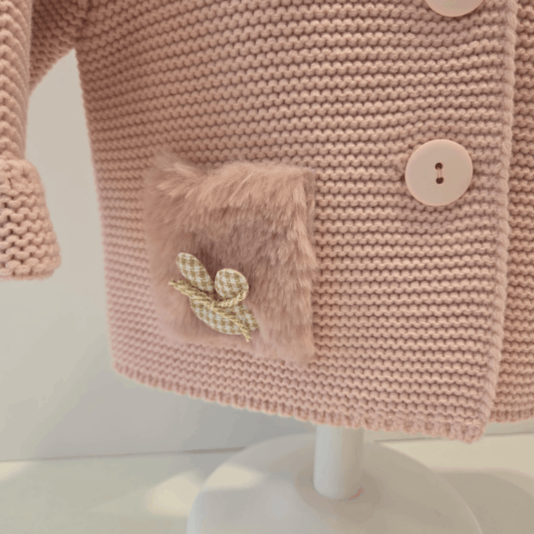 Chaqueta rosa con capucha conejitos Pangasa invierno 25/26