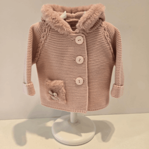 Chaqueta rosa con capucha conejitos Pangasa invierno 25/26