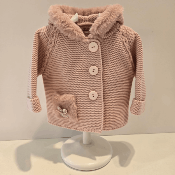 Chaqueta rosa con capucha conejitos Pangasa invierno 25/26