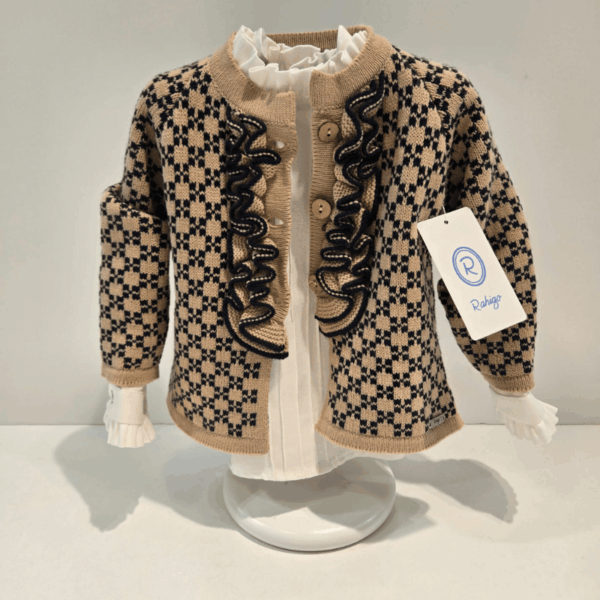 Conjunto niña tres piezas Rahigo marino y camel invierno 2026