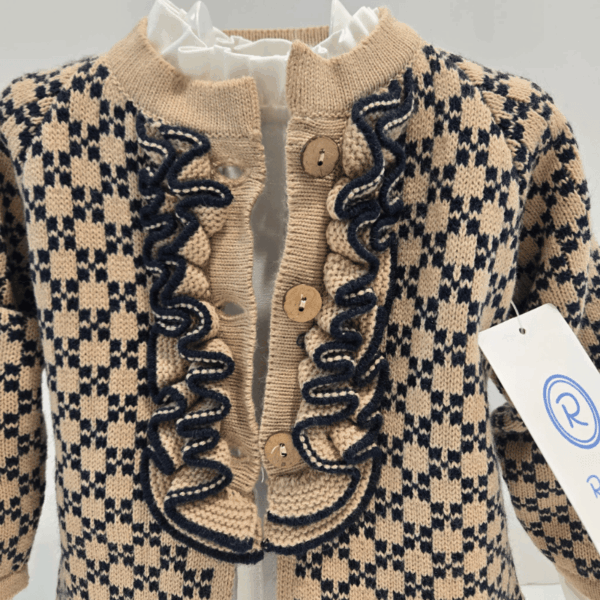 Conjunto niña tres piezas Rahigo marino y camel invierno 2026