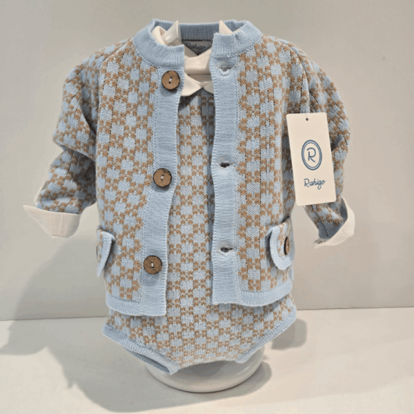 Conjunto niño 3 piezas Rahigo Caña y azul otoño invierno 25/26