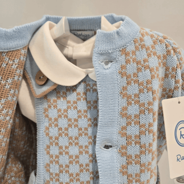 Conjunto niño 3 piezas Rahigo Caña y azul otoño invierno 25/26