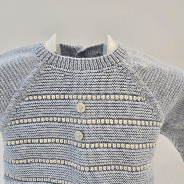 Conjunto niño jubón y polaina azul Paz Rodríguez invierno