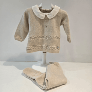 Jubón con polaina color avena Paz Rodríguez Koala invierno