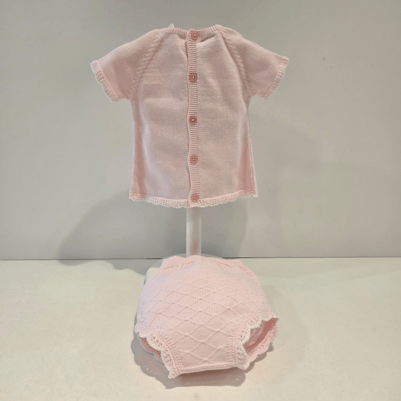 Jubón y braguita rosa colección Linda Paz Rodríguez verano