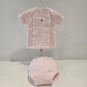 Jubón y braguita rosa colección Linda Paz Rodríguez verano