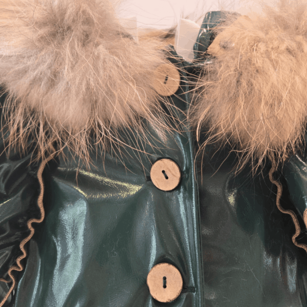 Parka capucha verde botella pelo natural Martinica 2025/26