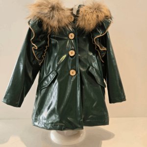 Parka capucha verde botella pelo natural Martinica 2025/26.